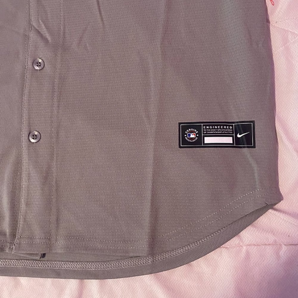 New York Yankees Baseball Jersey Nike MLB Gray - Picture 7 of 10